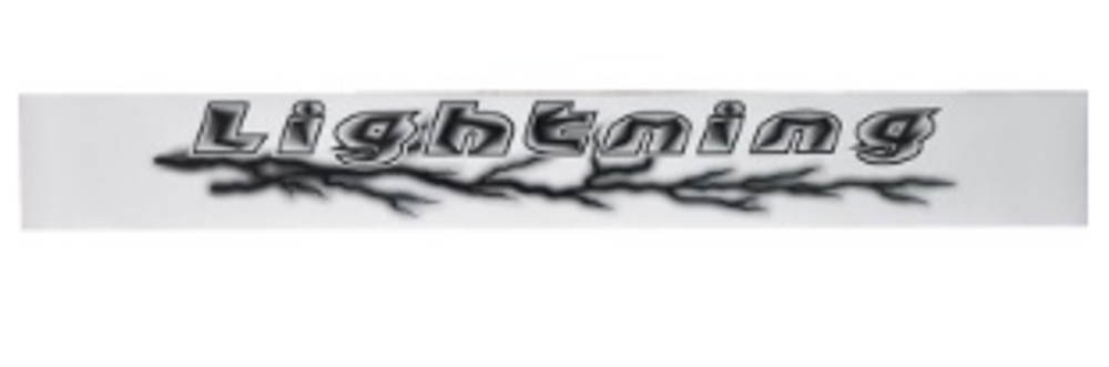 Наклейка лоб.стекла "Lightning" 16,5x130см, фон белый 16221