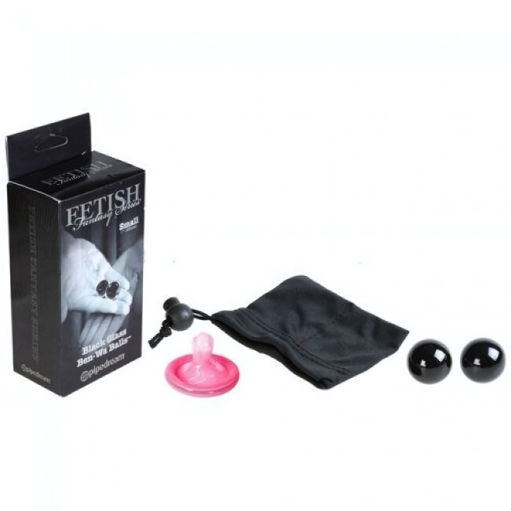 Небольшие шарики из черного стекла Black Glass Ben-Wa Balls (Цвет: черный)