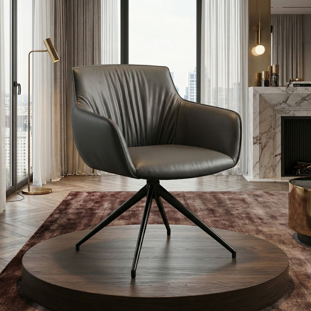 Полукресло Sofia, иск.кожа soft-touch, темно-серый