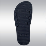 Шлепки из меха кролика рекс "Голубой"