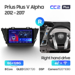 Teyes CC2 Plus 9" для Toyota Prius V Alpha 2012-2017 (прав)