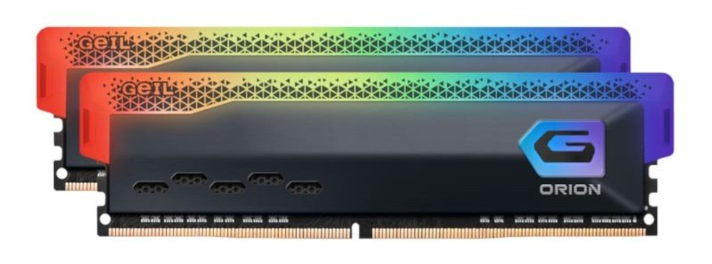 Оперативная память 16GB Kit (8GBx2) GEIL DDR4 3200MHz ORION RGB CL22 GOSG416GB3200C22DC Grey