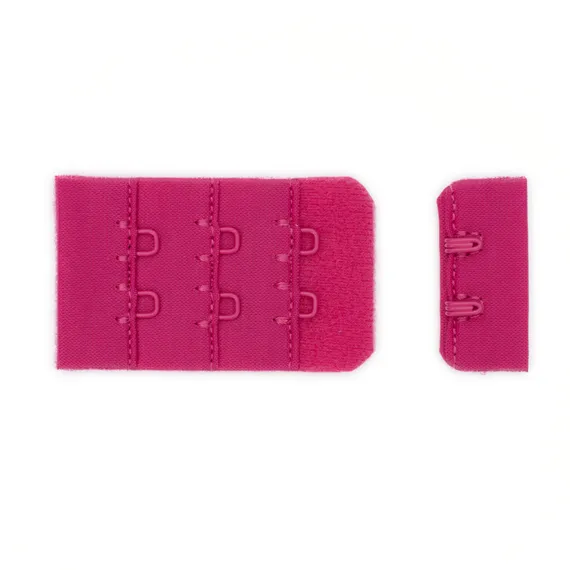 Застежка с крючками фуксия 2 ряда, 33*55 мм