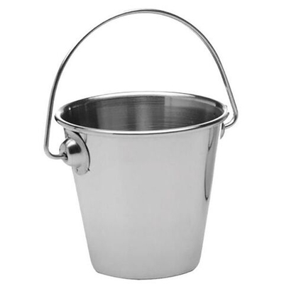 Ведро для картофеля фри «Ведро» набор[4шт];сталь нерж.;150мл;D=70,H=65мм;металлич. (Цвет: серебристый)