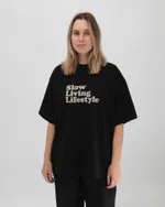 Футболка NTTR 004 Slow Living Lifetyle Черная