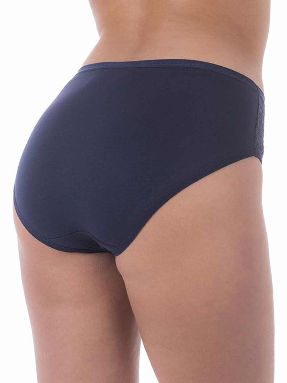 Слипы средней посадки с элементами кружева (Размер: XXXL) (Цвет: кремовый)