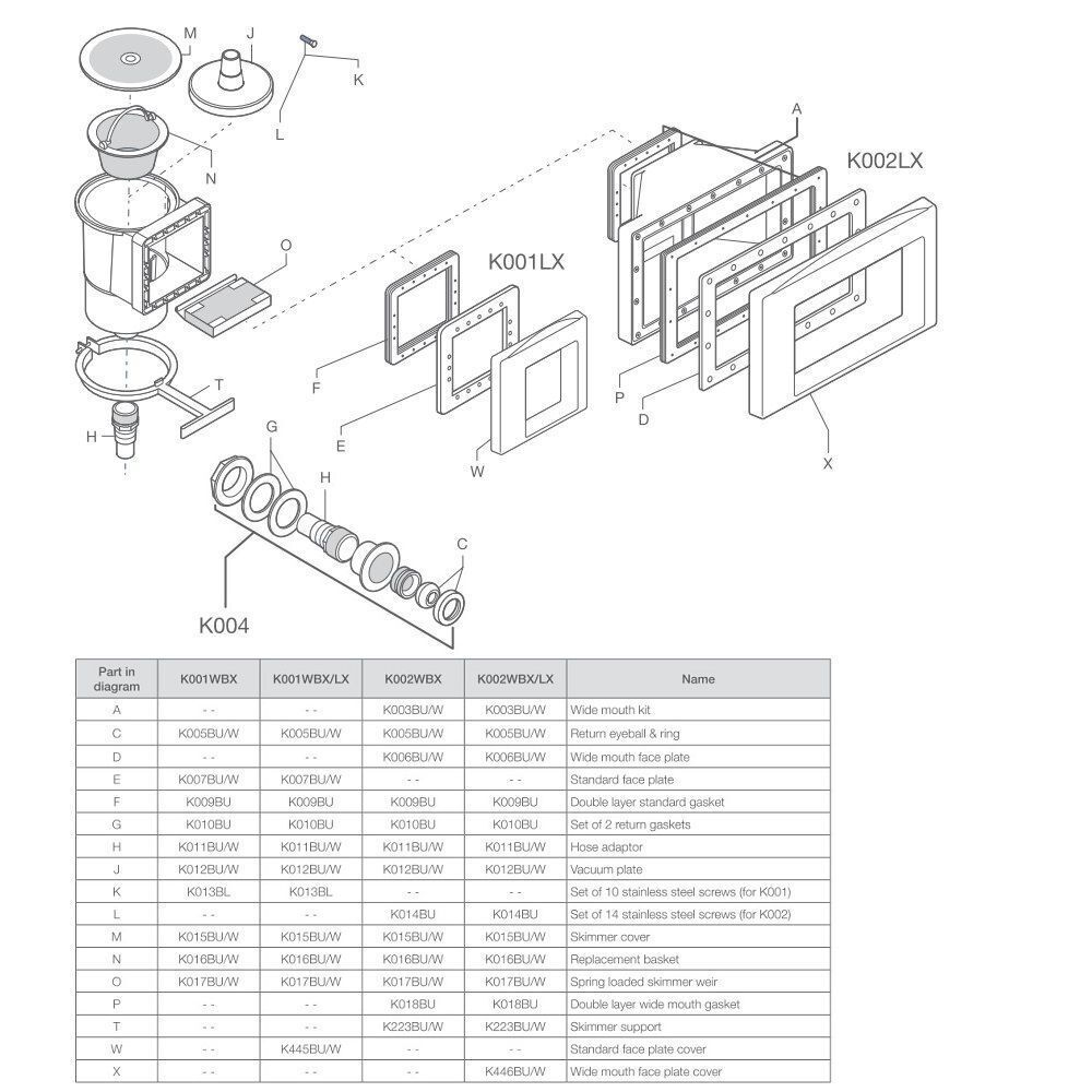 Форсунка Kokido Olimpic K004BU/W (ver2) стеновая (белая)