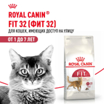 Royal Canin Fit 32 Корм сухой сбалансированный для взрослых умеренно активных кошек 0,2 кг
