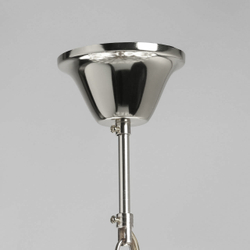 Люстра подвесная De Markt Свеча, 5 ламп Е14, 200Вт, 10 м2, белый, хрусталь