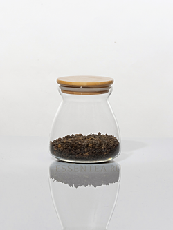 Банка стеклянная "Корли" с бамбуковой крышкой 650 мл