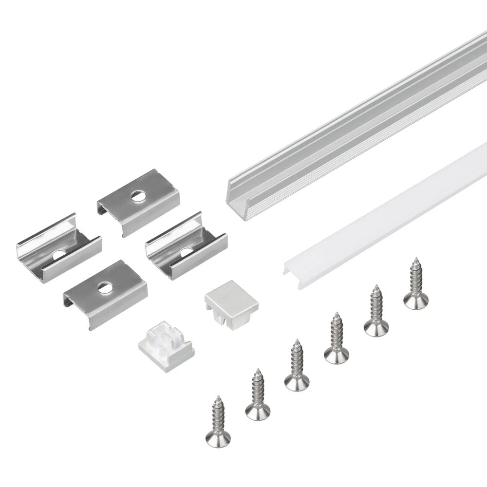Профиль с экраном SL-MINI-8-2000 ANOD+OPAL (Arlight, Алюминий) 036832