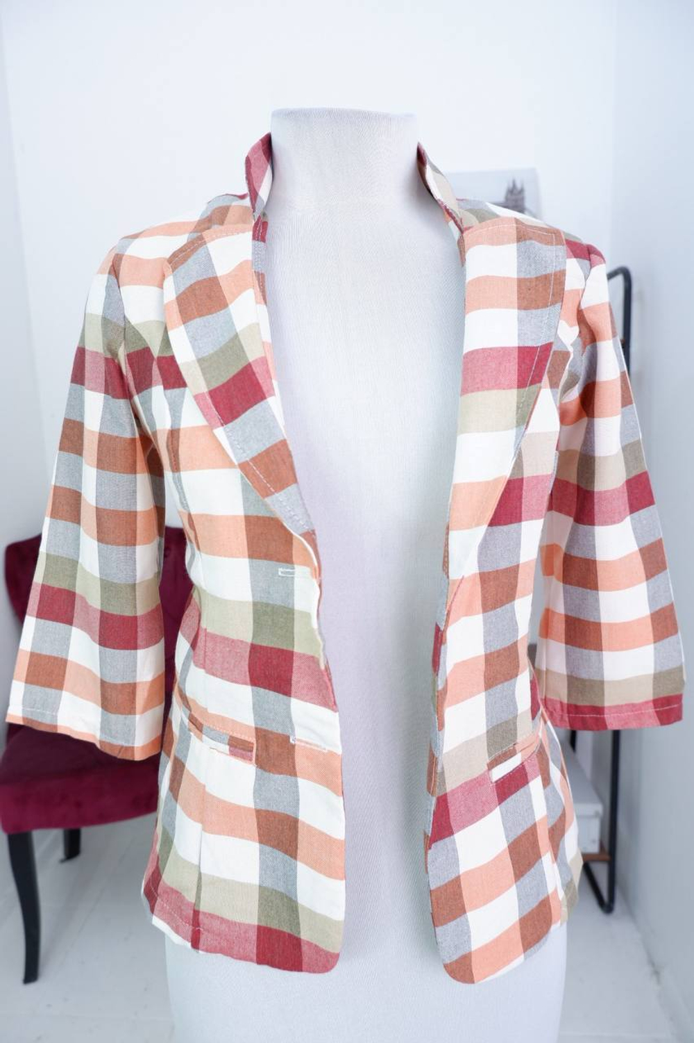 Жакет eris уютный, как будто в дачных оттенках, маркировка 46 размер