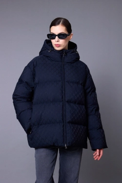 Куртка черная зимняя LOGO NET BLACK