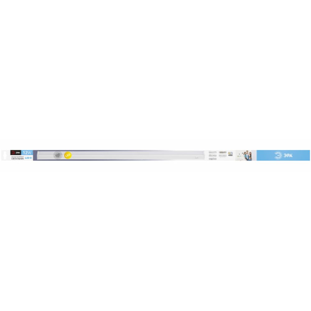 Линейный светодиодный светильник ЭРА LLED-01-12W-4000-W 12Вт 4000K L874мм с выключателем | Бытовые светодиодные линейные светильники