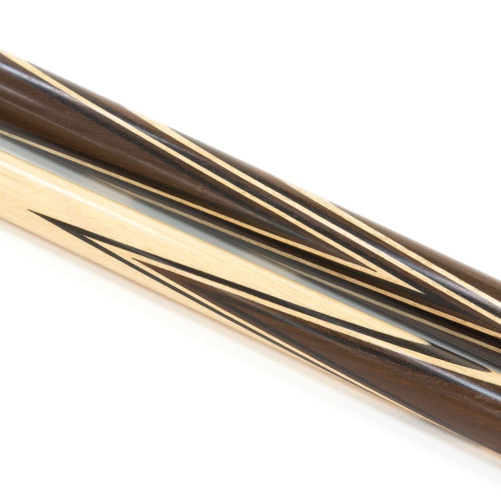 Кий для русского бильярда 2-pc "Классика" (термограб, коричневый, черный, белый) 13 запилов