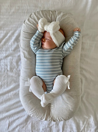 Боди в полоску, Голубой