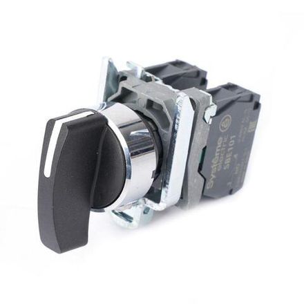 Переключатель модульный SB4 в сборе 22мм 3поз. с возвратом ручка 2НО SE SB4BJ53