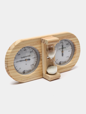 Термометр с гигрометром Банные штучки с песочными часами, 27х13.8х7.5 см 18028