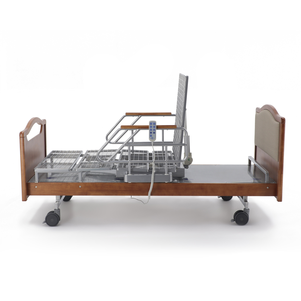 Кровать электрическая MED-MOS DB-2B с поворотным креслом в левую сторону (коричневый)