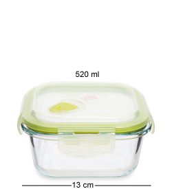 GAEM Home HM-01/01 Контейнер квадратный стеклянный 520 мл