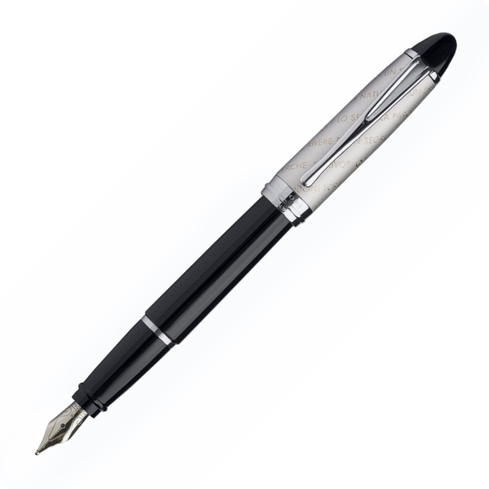 Перьевая ручка Aurora Ipsilon Gabriele D&#39;Annunzio black CT, перо - М, в подарочной коробке