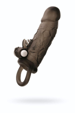 Чёрная насадка на пенис Toyfa XLover с вибрацией (Цвет: черный)