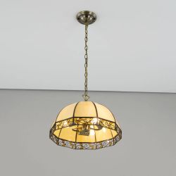 Citilux Шербург-2 CL440231 Люстра витражная подвесная Бронза