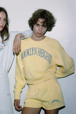 ZARA ШОРТЫ ИЗ МЯГКОЙ ТКАНИ С ВЫШИВКОЙ, ЖЕЛТЫЙ