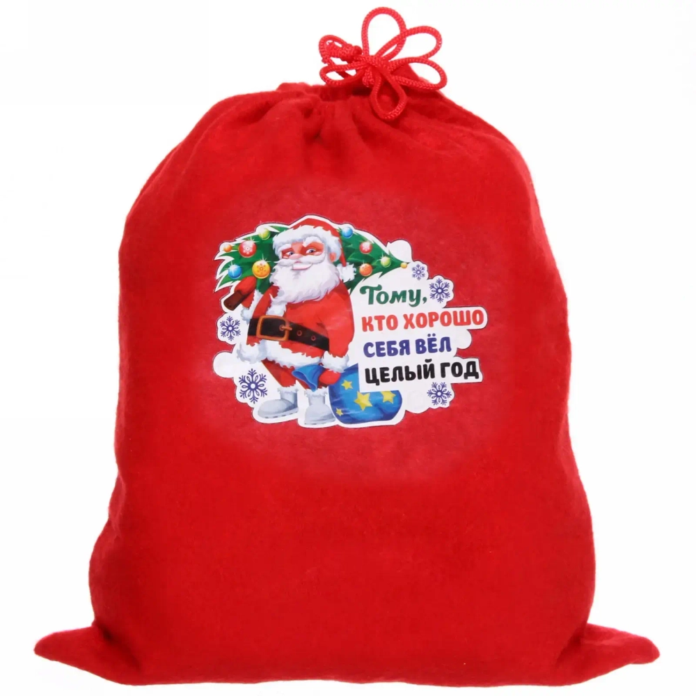 Мешок подарочный 24х30 см «Тому, кто хорошо себя вел целый год»