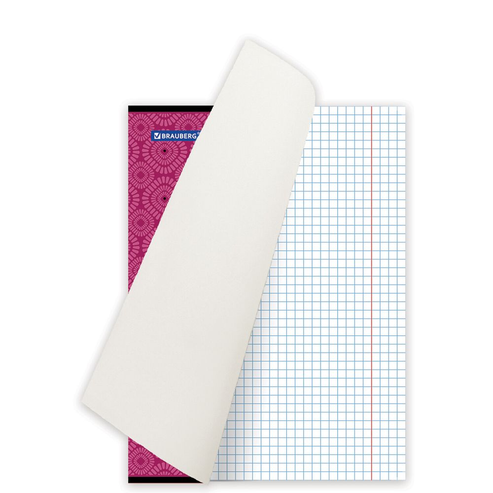 Тетрадь А5, 48 л., BRAUBERG ЭКО, клетка, обложка картон, МОНОХРОМ 2, 402043, 1шт