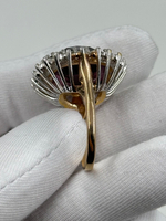 Кольцо с фиолетовым кристаллом