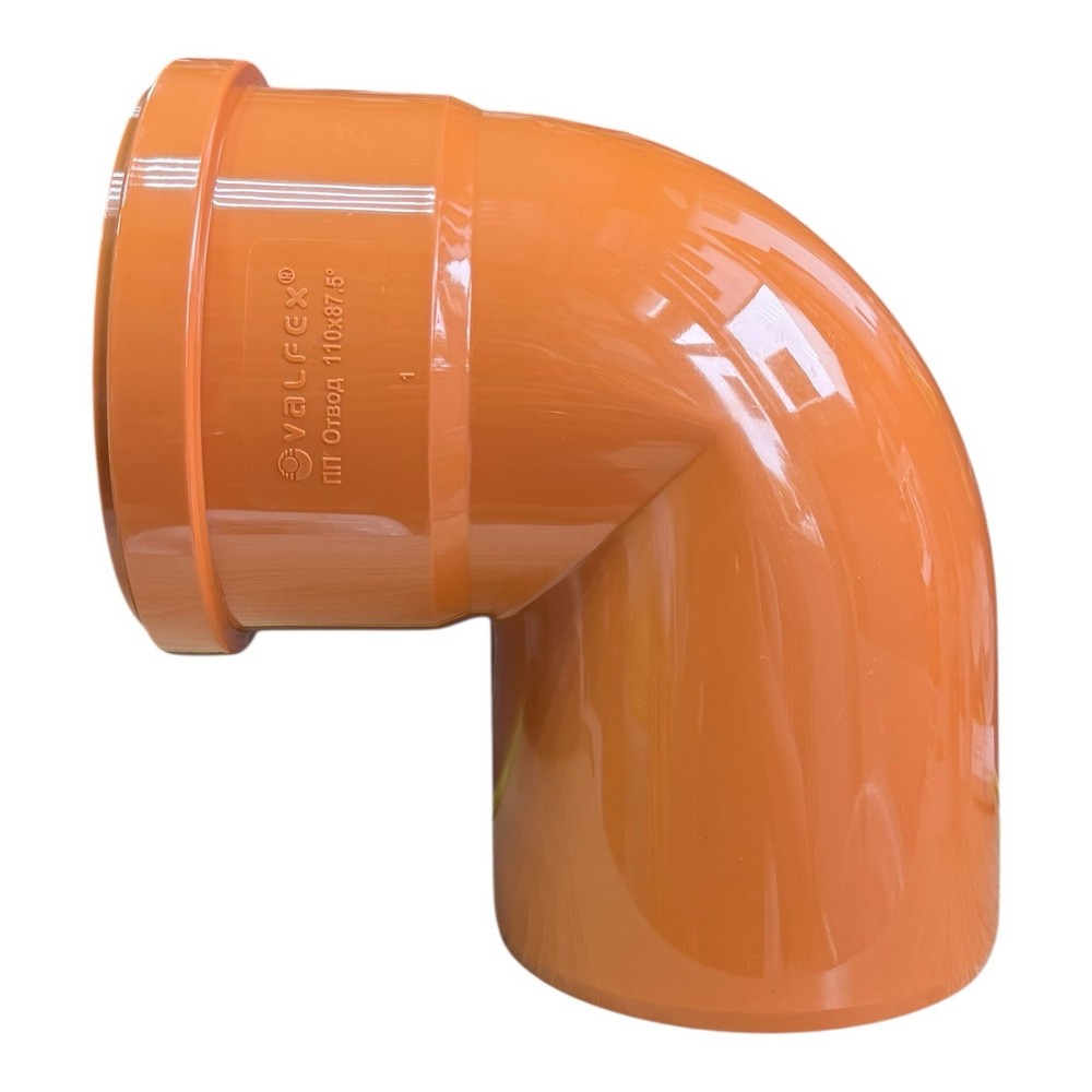 Отвод наружной канализации Valfex Ø110x87,5°