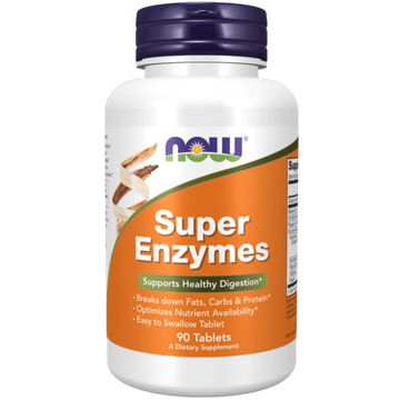 Now Foods Super Enzymes 90 tablets, Ферменты , Супер Энзимы