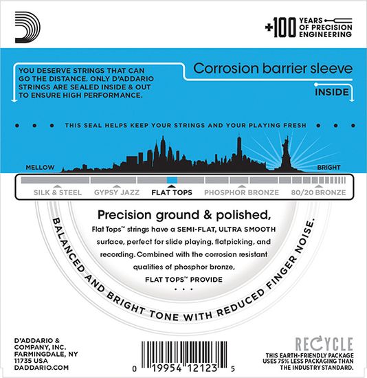 Струны для акустической гитары D'ADDARIO EFT 16