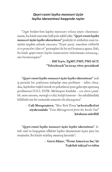 Qeyri-rəsmi layihə meneceri üçün layihə idarəçiliyi