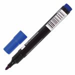 Маркер перманентный (нестираемый) BRAUBERG "Contract", СИНИЙ, круглый наконечник, 3 мм, без клипа, 150466