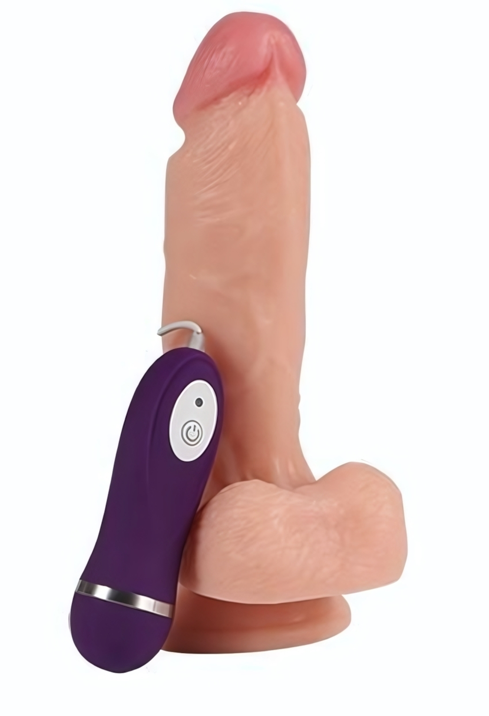 Реалистичный вибратор REAL с пультом управления - 17 см. (Цвет: телесный)