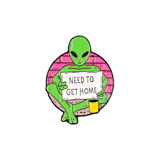 Значок металлический на одежду/Пин. I need to get home