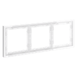 Рамка пластиковая VOLTUM S70 на 3 поста, (белый глянцевый)