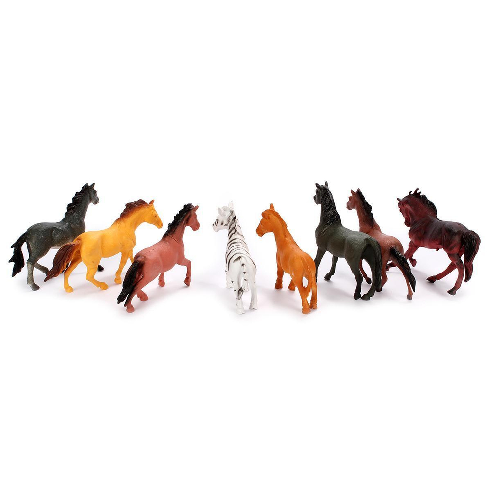 Набор лошадей 8шт, пакет M8-1