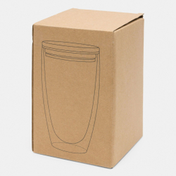 Стакан с двойными стенками BAMBOO ART L, термостойкий, объем ок. 450 ml