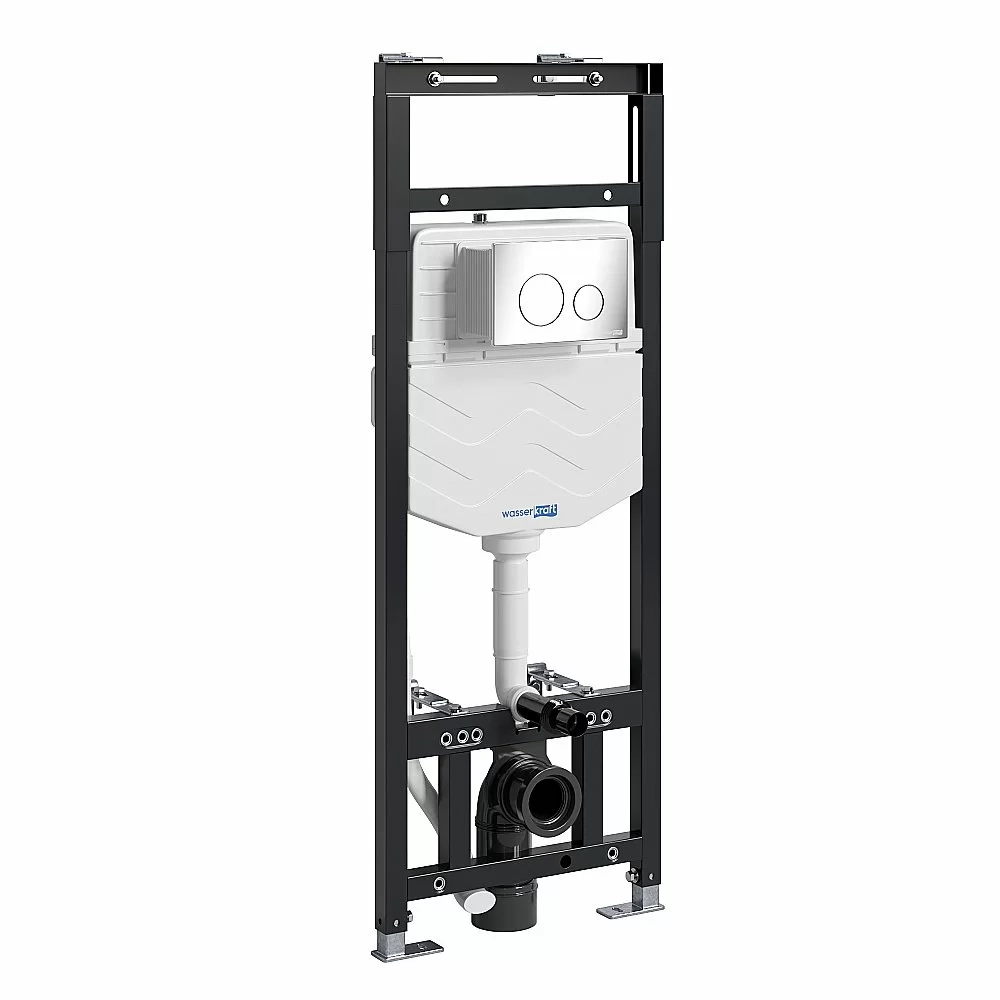 Инсталляция для унитаза WasserKraft Alme 15TLT.010.ME.CH02 кнопка хром