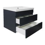 Тумба с раковиной Azario Эстима 70/2 CS00094588 графит
