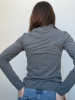 Лонг со стойкой серый шерстяной