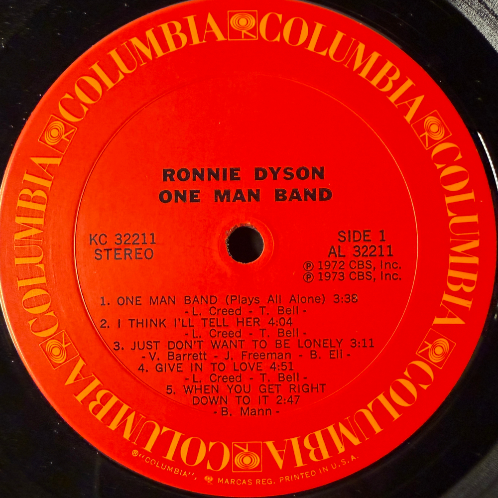 Ronnie Dyson ‎– One Man Band (США 1973г.) Т