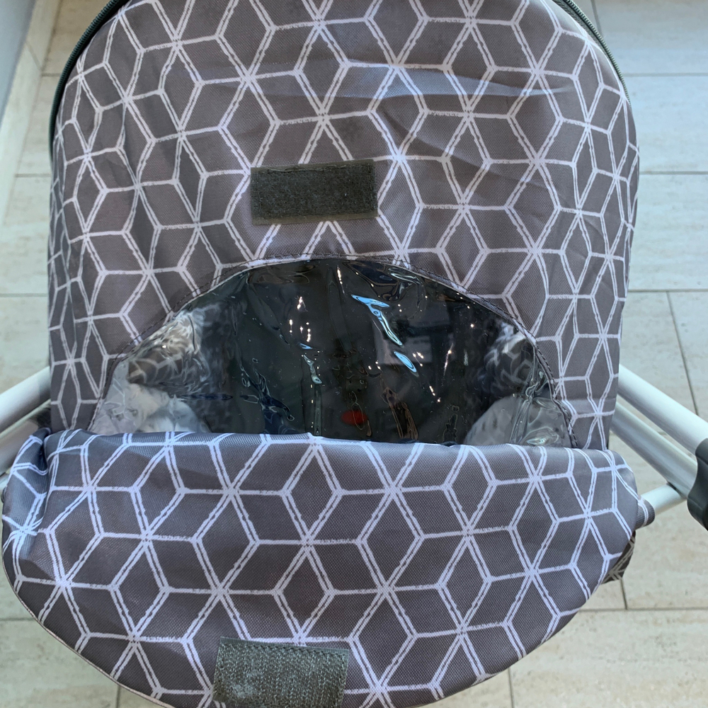 Коляска комбинированная «Наши детки 3-1К» с ромбиками серый (арт. НДТ3-1К/4)