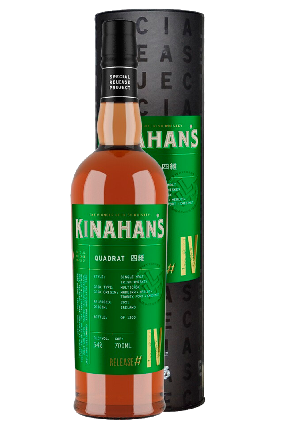 Kinahans Irish SRP №04 QUADRAT CASK gift tube 0.7 л.