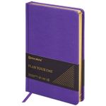 Ежедневник недатированный А5 138х213 мм BRAUBERG "Iguana", под кожу, 160 л., сиреневый, 114455