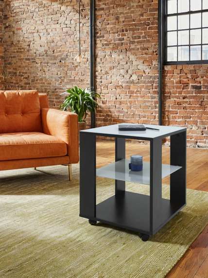 Стол журнальный BeautyStyle 6 венге/стекло белое