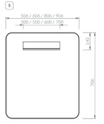 Зеркало Ravak Strip 60 X000001566 с подсветкой Белое